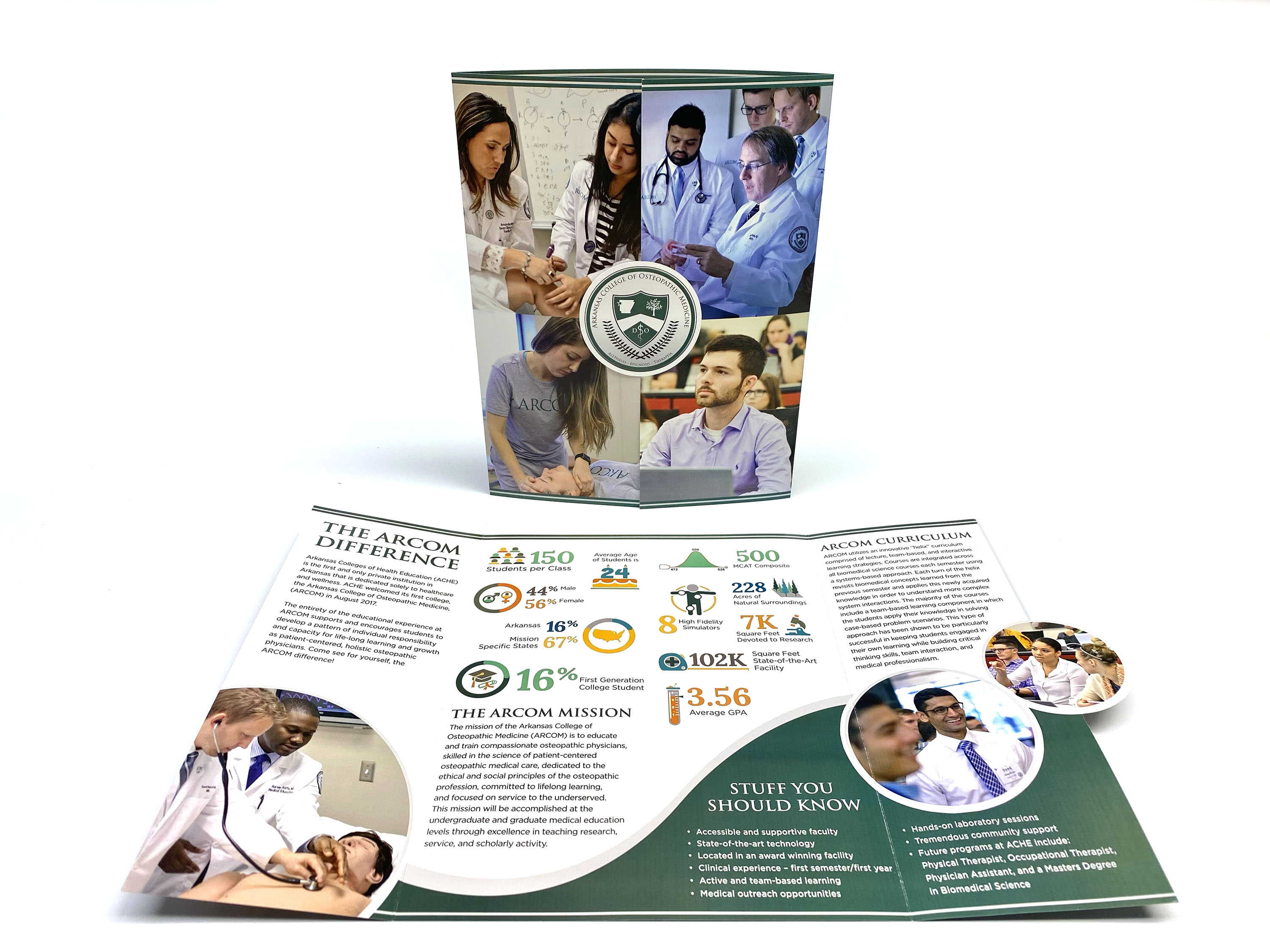 ARCOM die cut brochure